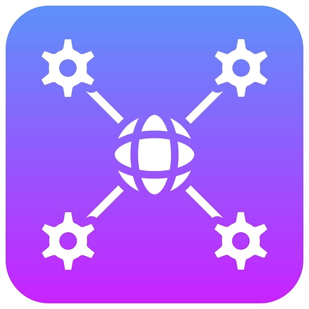 Ilustración del icono del vector de interoperabilidad de la red del conjunto de iconos de red