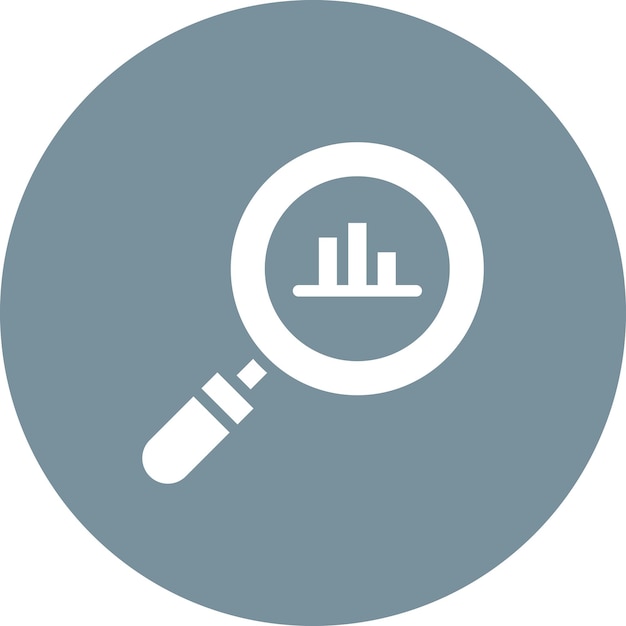 Ilustración del icono del vector de investigación de marketing del conjunto de iconos de marketing digital