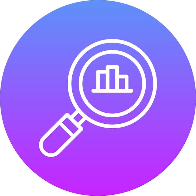 Ilustración del icono del vector de investigación de marketing del conjunto de iconos de marketing digital