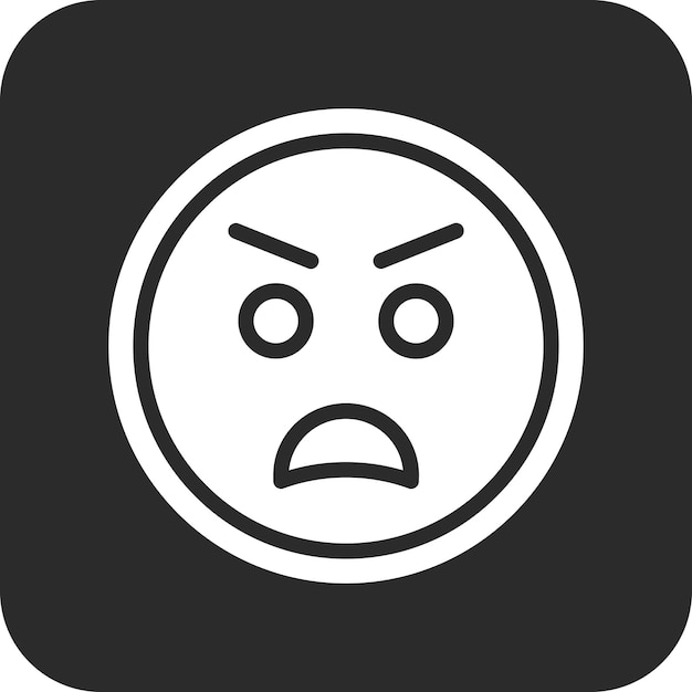 Ilustración del icono del vector de la ira del conjunto de iconos de salud mental