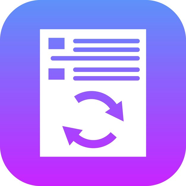 Ilustración del icono del vector de iteración del conjunto de iconos de gestión de proyectos