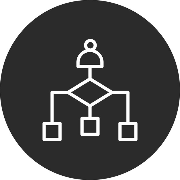 Ilustración del icono del vector de jerarquía del conjunto de iconos de negocios