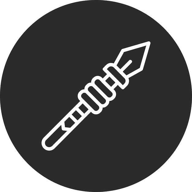Ilustración del icono del vector de lanza del conjunto de iconos de la historia