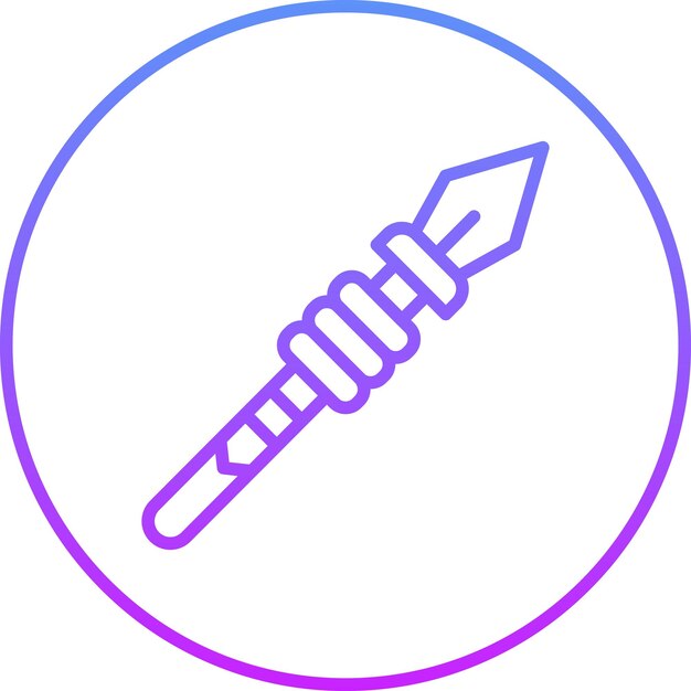 Ilustración del icono del vector de lanza del conjunto de iconos de la historia