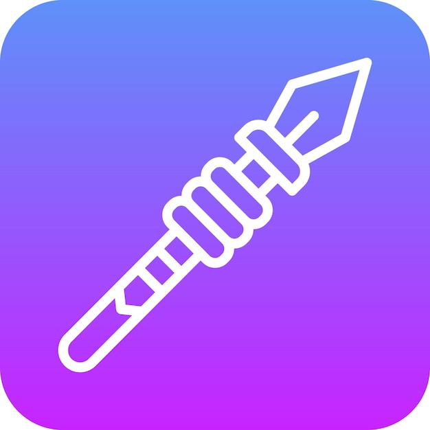 Ilustración del icono del vector de lanza del conjunto de iconos de la historia