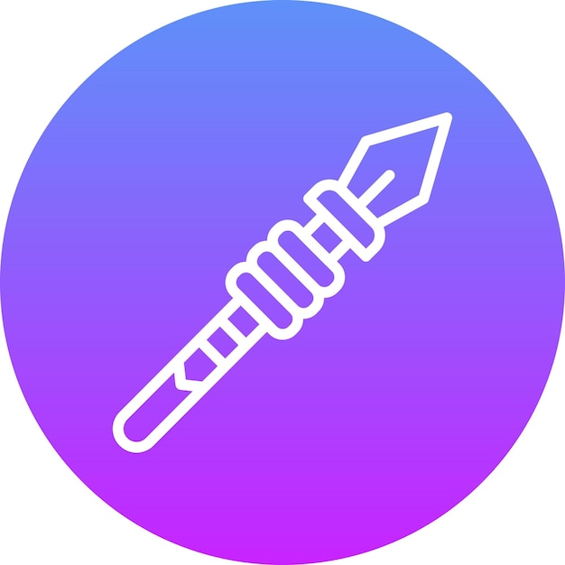 Ilustración del icono del vector de lanza del conjunto de iconos de la historia