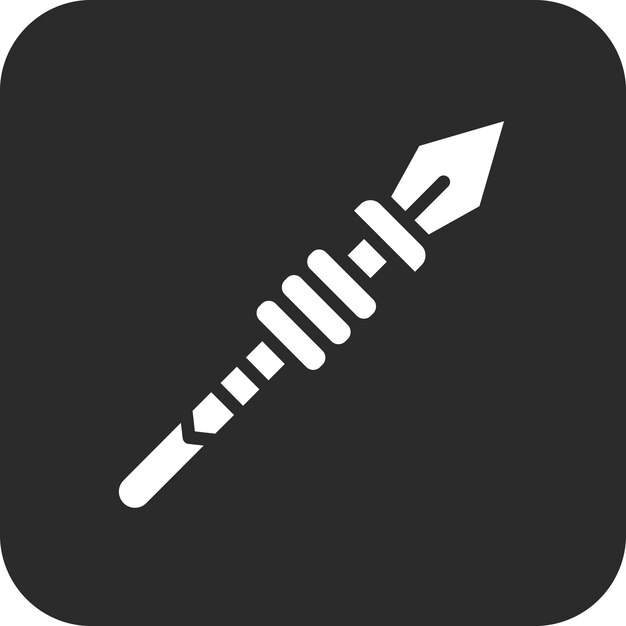 Ilustración del icono del vector de lanza del conjunto de iconos de la historia