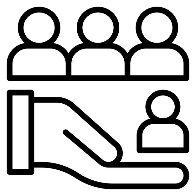 Ilustración del icono del vector de lealtad del cliente del conjunto de iconos de Gestión Hotelera