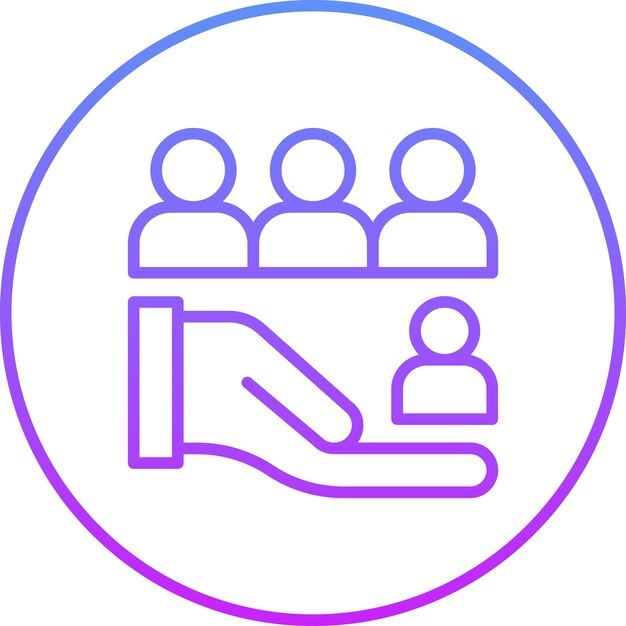 Ilustración del icono del vector de lealtad del cliente del conjunto de iconos de Gestión Hotelera