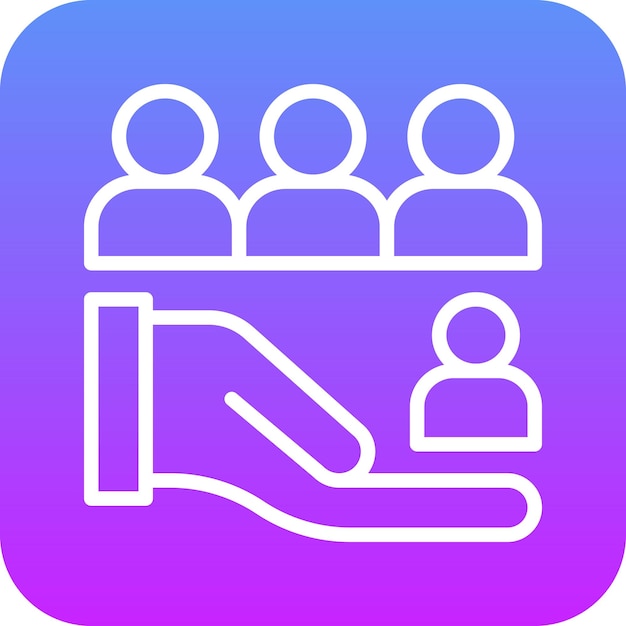 Ilustración del icono del vector de lealtad del cliente del conjunto de iconos de Gestión Hotelera