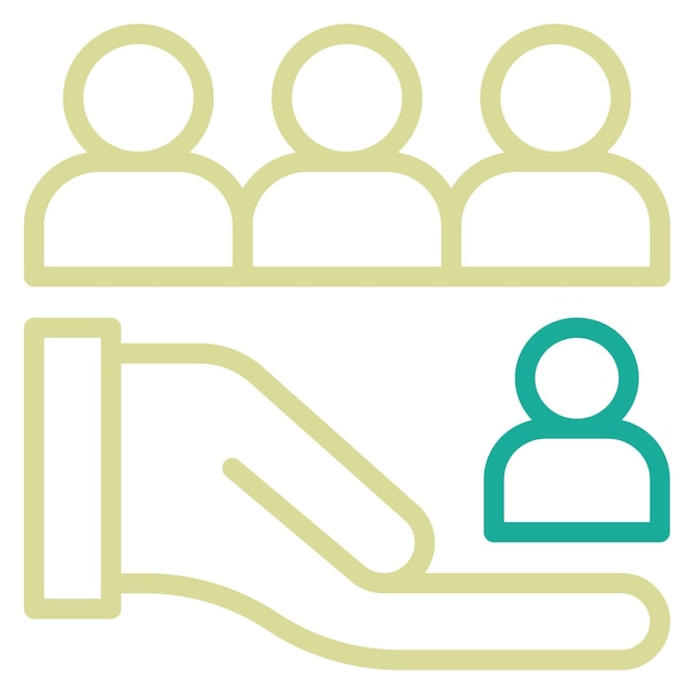 Ilustración del icono del vector de lealtad del cliente del conjunto de iconos de Gestión Hotelera