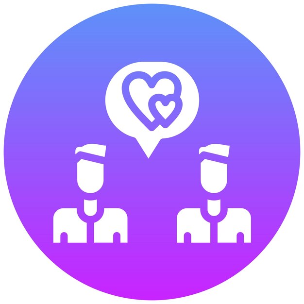 Ilustración del icono del vector de lealtad del conjunto de iconos de Amistad