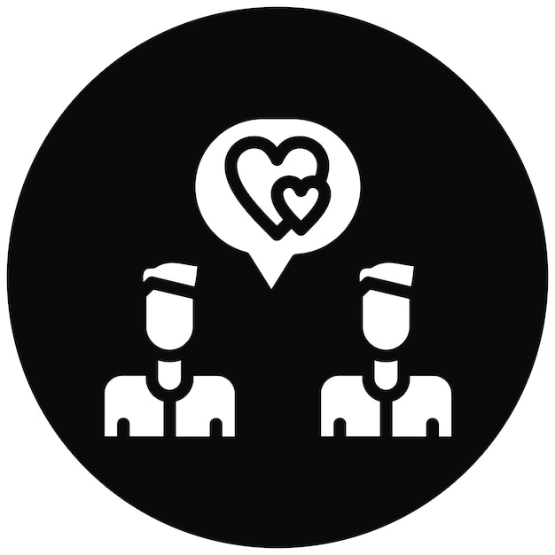 Ilustración del icono del vector de lealtad del conjunto de iconos de Amistad
