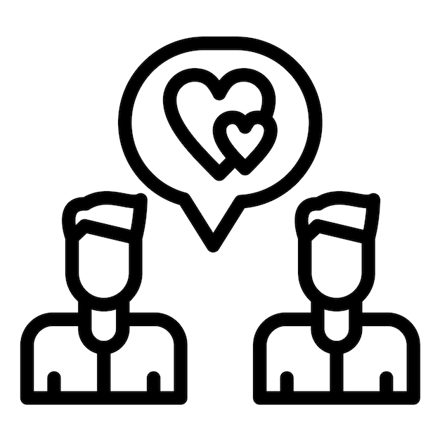 Ilustración del icono del vector de lealtad del conjunto de iconos de Amistad