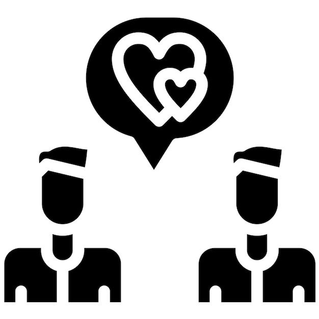 Ilustración del icono del vector de lealtad del conjunto de iconos de Amistad