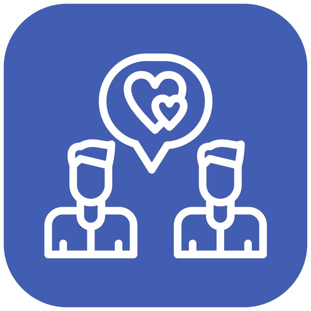 Ilustración del icono del vector de lealtad del conjunto de iconos de Amistad