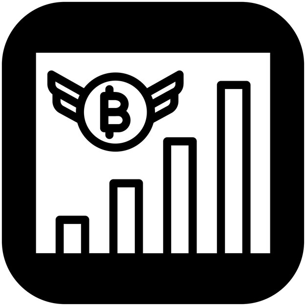 Ilustración del icono del vector de libertad económica del conjunto de iconos de criptomonedas