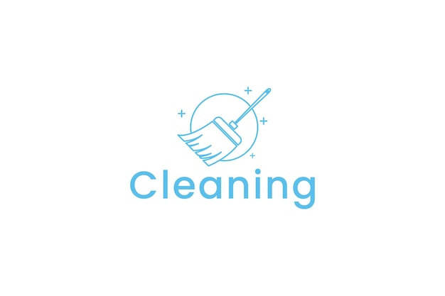 Ilustración del icono del vector de limpieza del logotipo