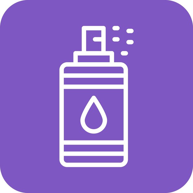 Ilustración del icono del vector de limpieza de spray del conjunto de iconos de artículos para el hogar