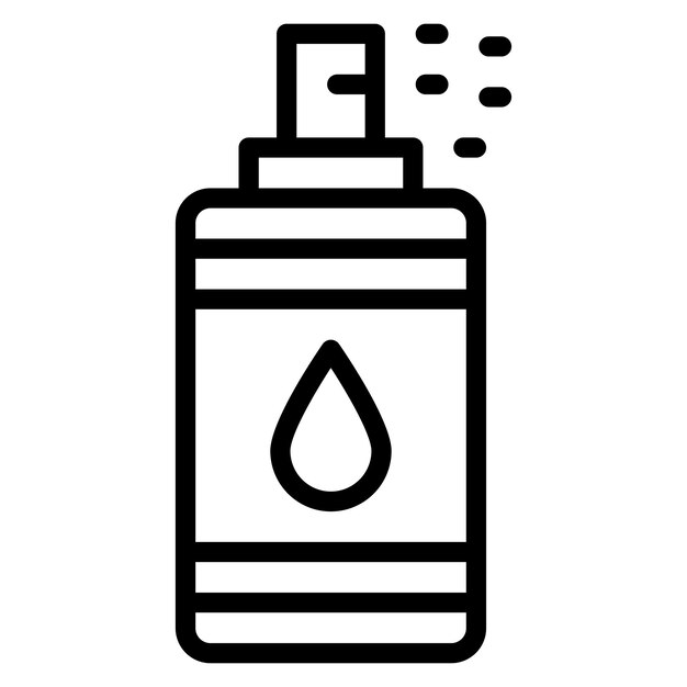 Ilustración del icono del vector de limpieza de spray del conjunto de iconos de artículos para el hogar