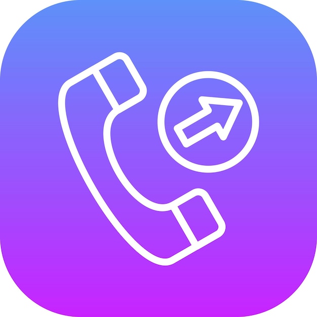 Ilustración del icono del vector de llamadas del conjunto de iconos de comunicaciones