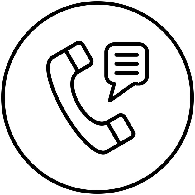 Ilustración del icono del vector de llamadas de servicio del conjunto de iconos de compras y comercio electrónico