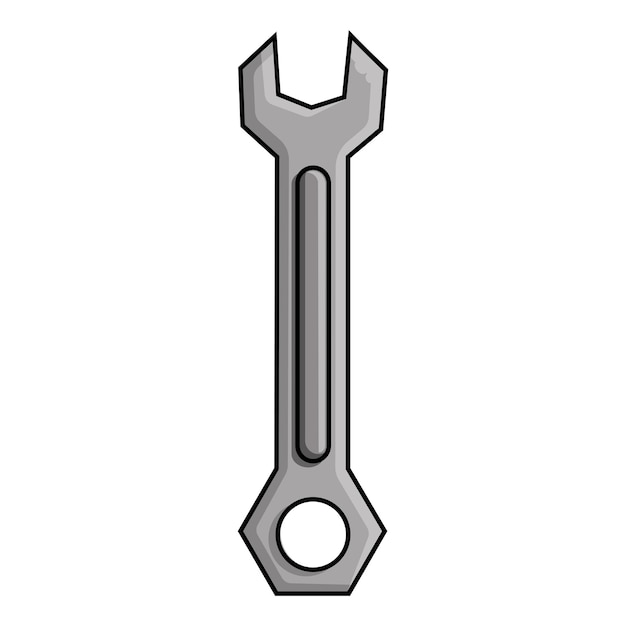 Ilustración del icono de vector de llave para elementos de diseño de herramientas de construcción
