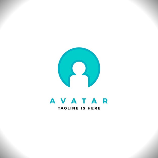 Ilustración de icono de vector de logotipo de Avatar