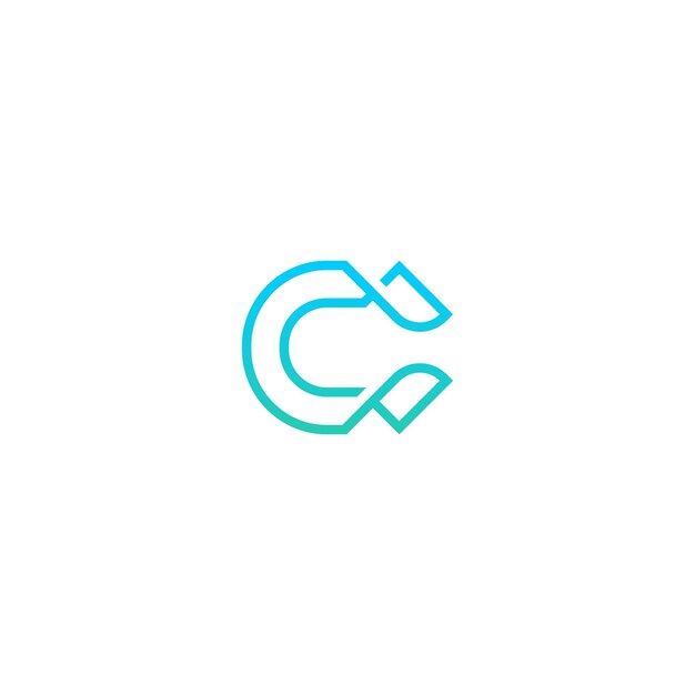 Ilustración de icono de vector de logotipo C