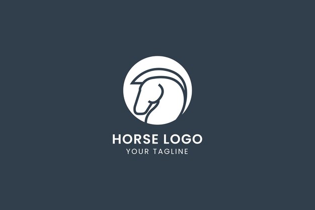 Ilustración de icono de vector de logotipo de caballo