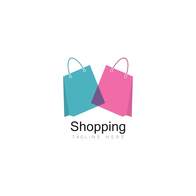 Ilustración de icono de vector de logotipo de compras
