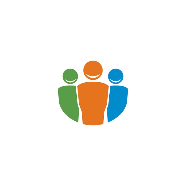 Ilustración de icono de vector de logotipo de cuidado saludable de personas