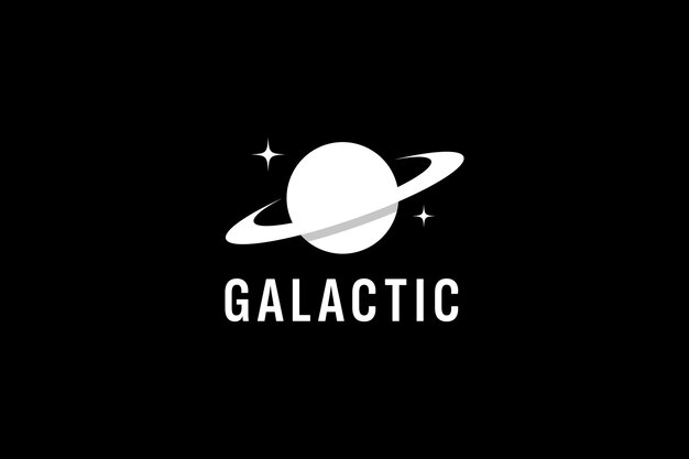 Ilustración de icono de vector de logotipo galáctico