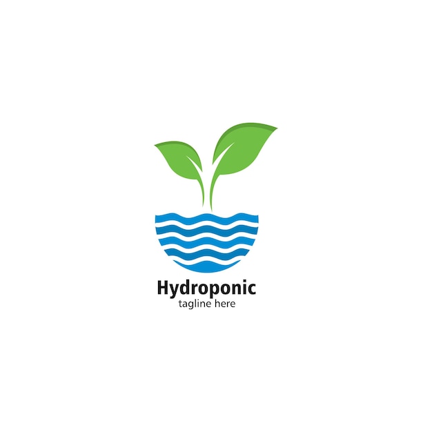 Vector ilustración de icono de vector de logotipo hidropónico