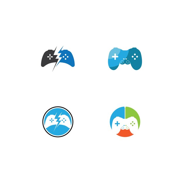 Ilustración de icono de vector de logotipo de joystick Plantilla de vector de diseño de logotipo de controlador de juegos