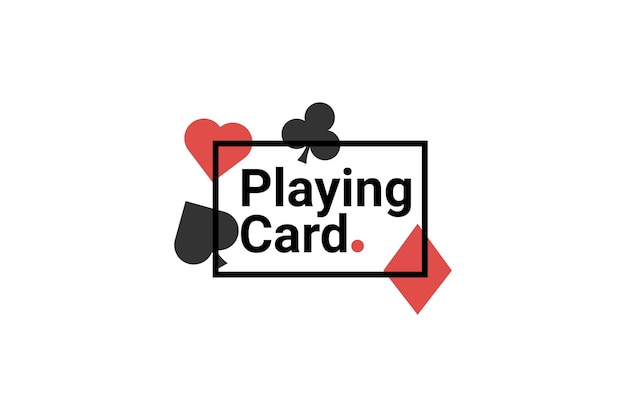 Ilustración de icono de vector de logotipo de juego de póquer de naipes