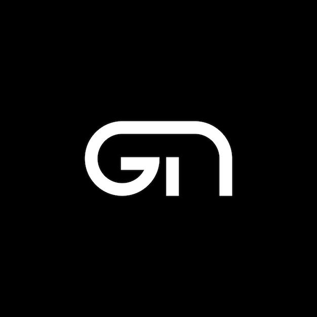 Ilustración de icono de vector de logotipo de letra GN