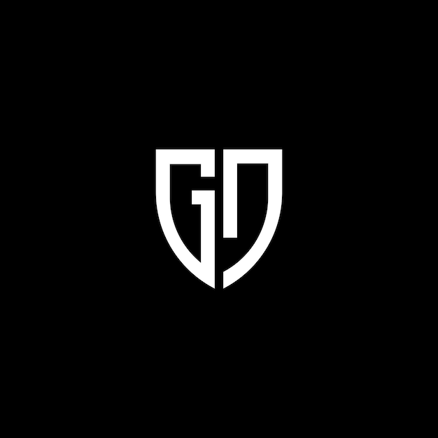 Ilustración de icono de vector de logotipo de letra GN