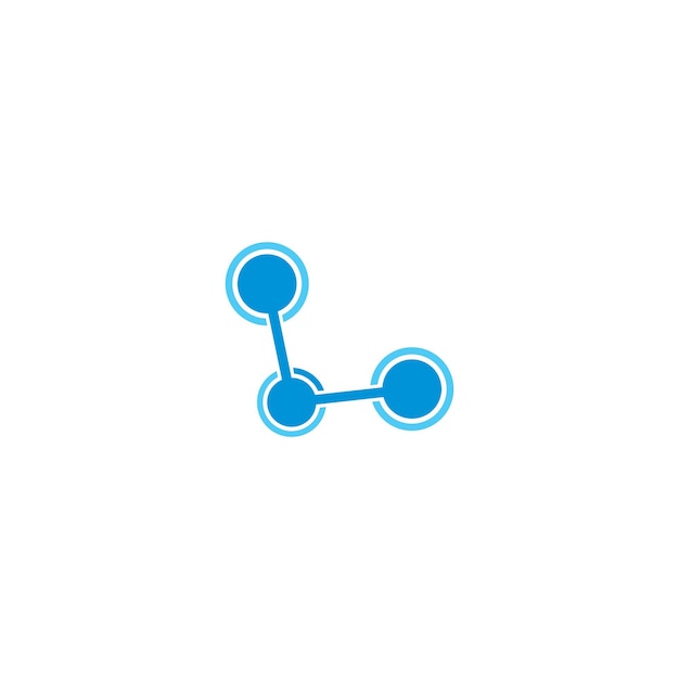 Ilustración de icono de vector de logotipo de molécula