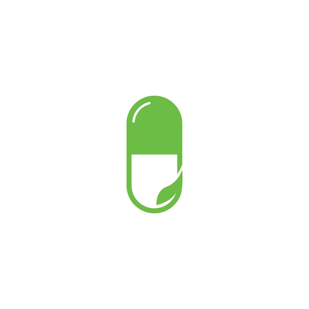 Ilustración de icono de vector de logotipo de píldora