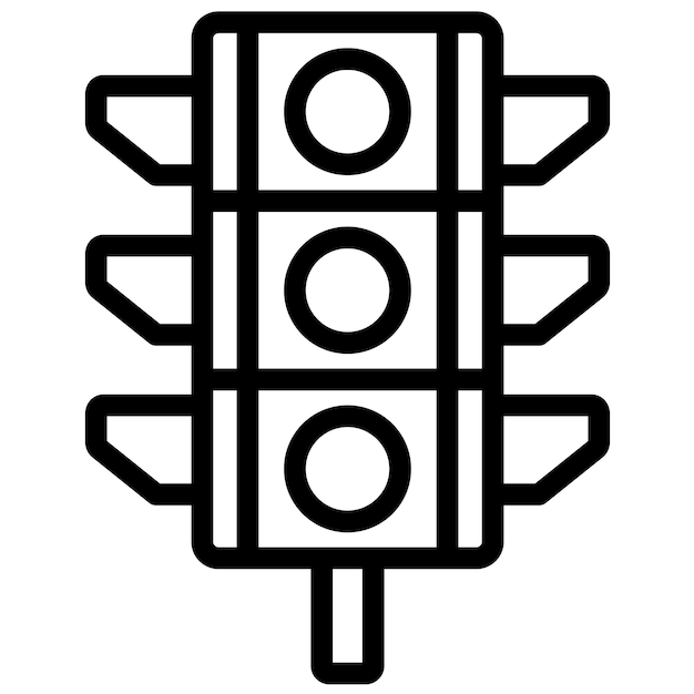 Ilustración del icono del vector de luz del tráfico del conjunto de iconos del servicio de taxis