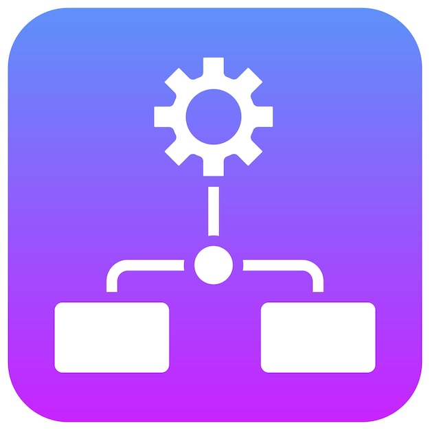 Ilustración del icono del vector de mapeo de procesos del conjunto de iconos de garantía de calidad