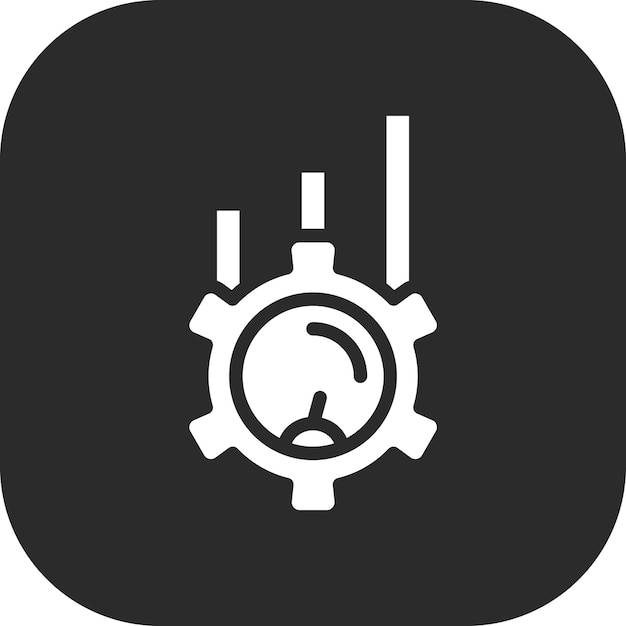 Ilustración del icono del vector de medición de la eficiencia del conjunto de iconos de análisis de datos
