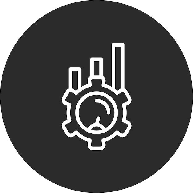 Ilustración del icono del vector de medición de la eficiencia del conjunto de iconos de análisis de datos