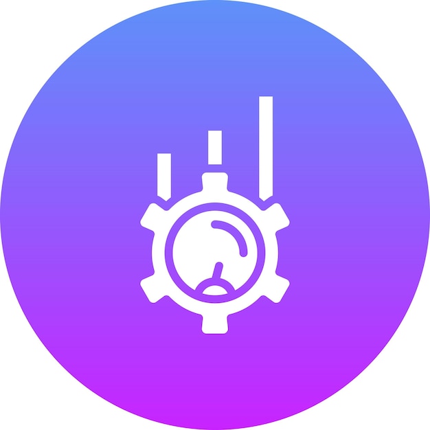 Ilustración del icono del vector de medición de la eficiencia del conjunto de iconos de análisis de datos