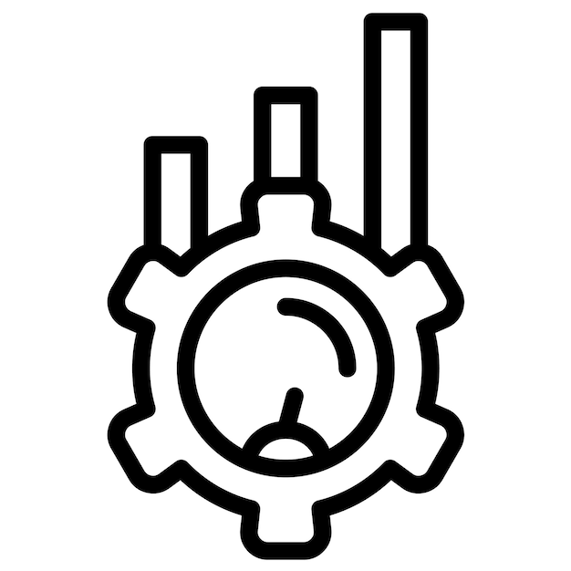 Ilustración del icono del vector de medición de la eficiencia del conjunto de iconos de análisis de datos