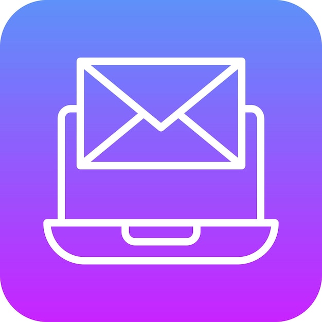 Ilustración del icono del vector de mensajes de publicidad del conjunto de iconos de marketing digital