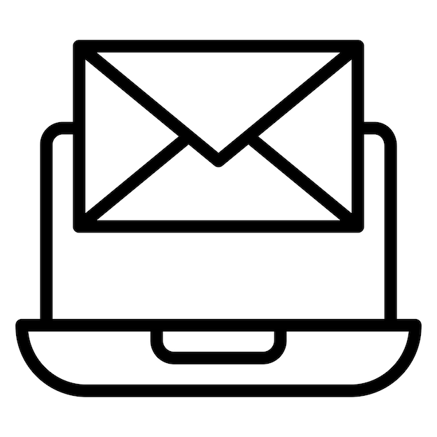 Ilustración del icono del vector de mensajes de publicidad del conjunto de iconos de marketing digital