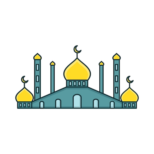 ilustración de icono de vector de mezquita