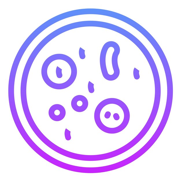Ilustración del icono del vector de microorganismos del conjunto de iconos del laboratorio